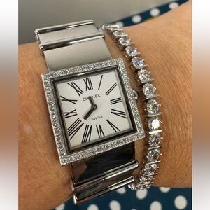 CHANEL Mademoiselle Watches Stainless Steel Bezel Diamond